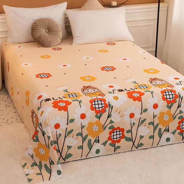 

sheets & sets pure cotton bed sheet+2pcs cases 2021 decor home textile bedding coverlet flat sheet flower cover soft warm
