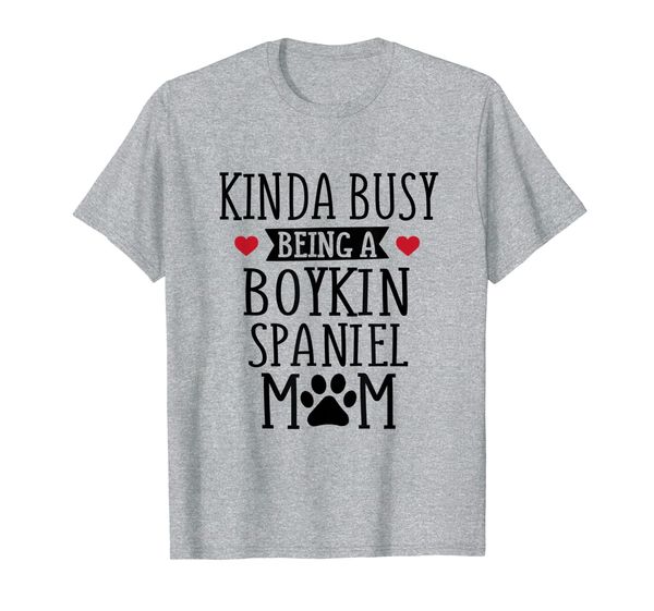 

busy boykin spaniel mom - funny boykin spaniel shirt gift, White;black