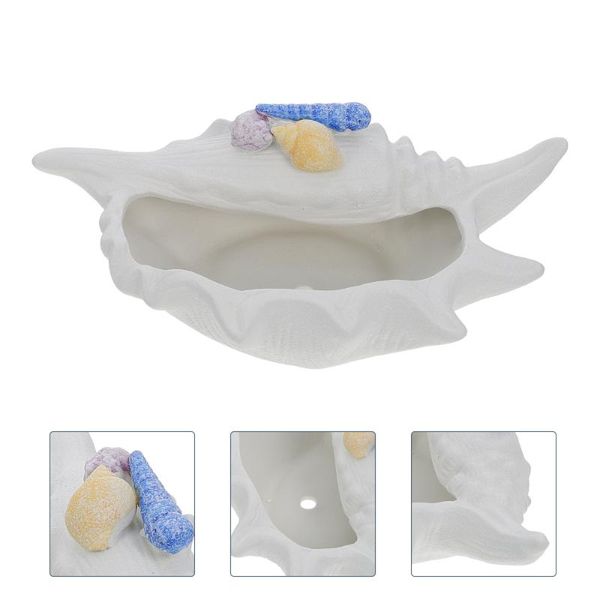 

planters & pots 1pc conch design flowerpot ceramic bonsai holder garden planter home ornament