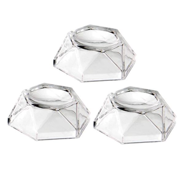 

novelty items 3pcs chic crystal display base acrylic holder (transparent)