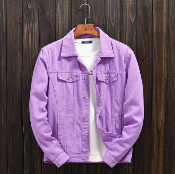 

men's jackets 2021 denim autumn mens coats casual jacket men women veste homme jeans male purple orange hip hop streetwear, Black;brown