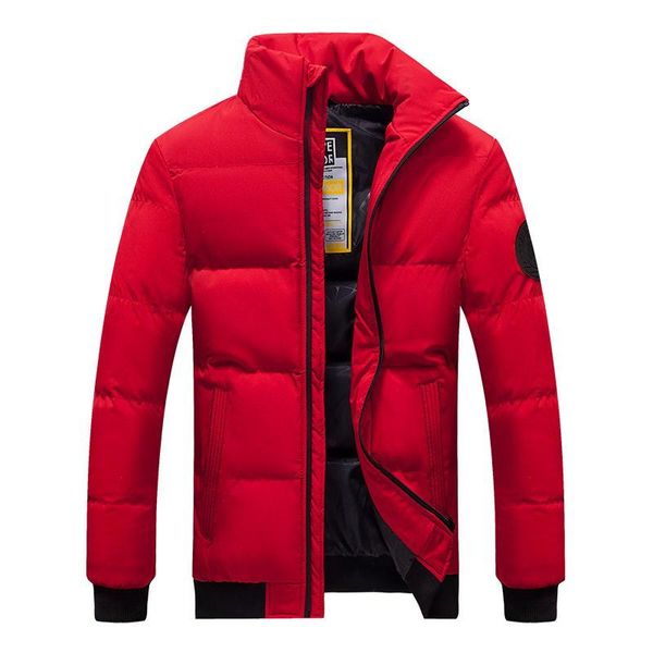 

men's down & parkas 2021 duck jackets custom velvet pure color winter warm fleece man light slim leisure coat, Black