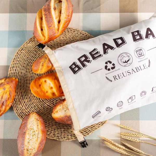 

storage bags cotton bread bag reusable for loaf baguette home supplies kitchen stuff