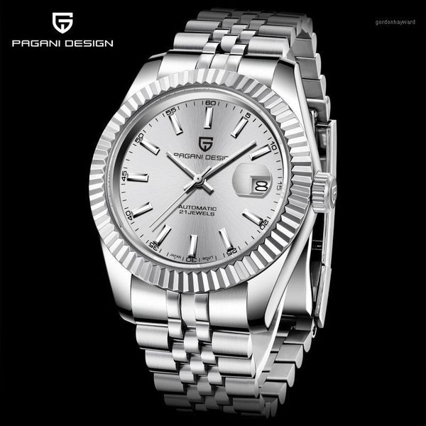 

wristwatches pagani design brand men watch luxury antique automatic on the chain erkek kol saati waterproof mechanical relojes, Slivery;brown