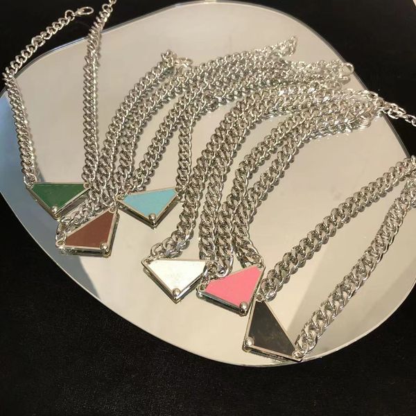 

2021 luxury sale pendant necklaces fashion for man woman 48cm inverted triangle designers brand jewelry men women highly quality, Silver