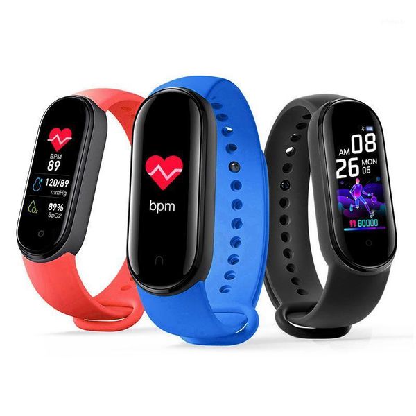 

smart wristbands original m5 multi-color large-screen bracelet fashion multi-function sports health mode wifi1