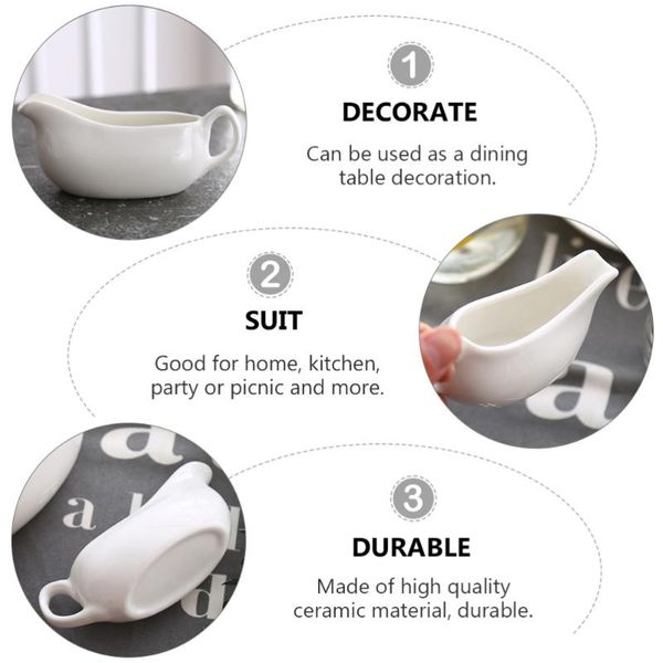 

storage bottles & jars porcelain gravy boats sauce saucier with handle