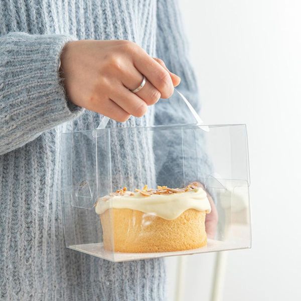 

gift wrap 10pcs clear packing box wedding christmas cake holder chocolate case