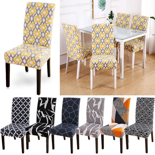 

chair covers zebra printing stretch cover anti-dirty removable seat painting slipcovers restaurant banquet home decoration
