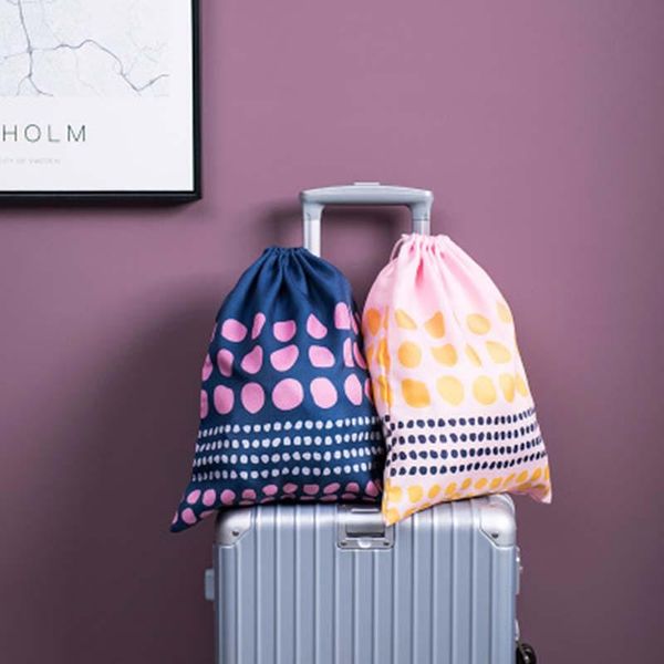

storage bags portable drawstring pouch travel bag gift featured sundries make up organizer foldable 1piece