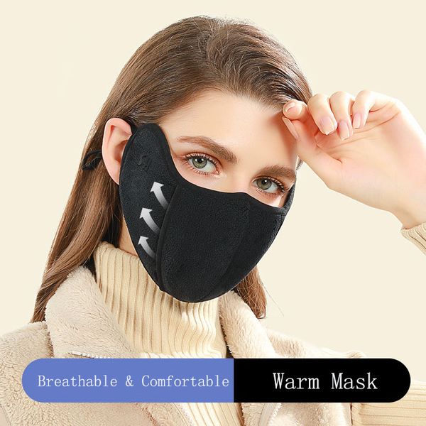 Designer rosto máscara inverno máscara quente mulheres facemask windproof mais máscaras de equitação de veludo