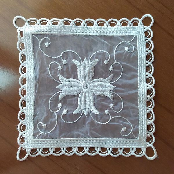 

table cloth organza lace embroidery ashtray decoration square cushion diy home supplies