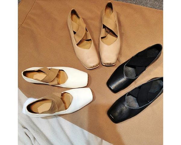 

dress shoes wang leather handmade retro dancing women casual 35-41, Black