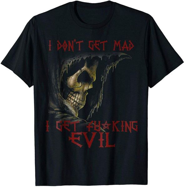 

i don't get mad t shirt | skull biker mechanic gun tattoos size s-5xl, White;black