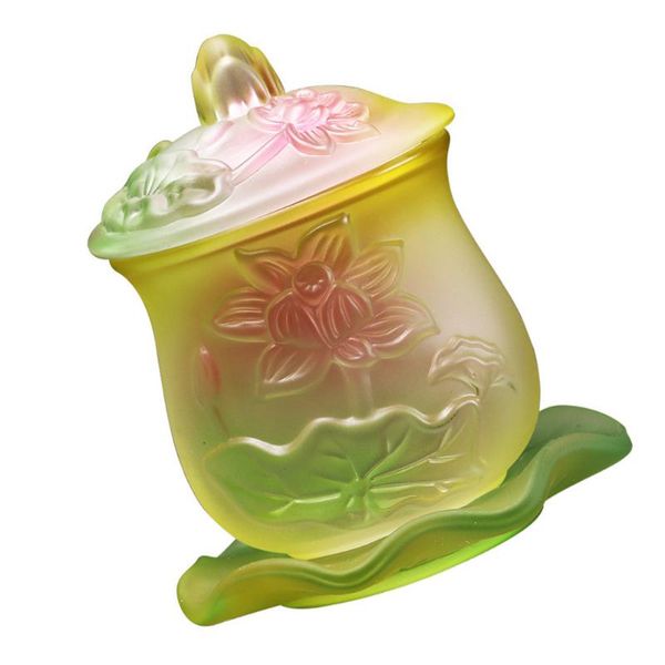 

mugs 1pc water storage cup with lotus-shaped pattern holder sacrifice