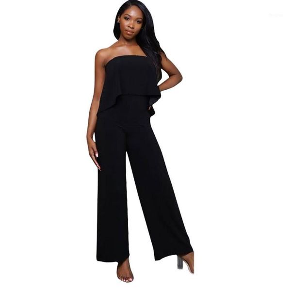 Jumpsuits das Mulheres Macacões Outono e Inverno Explosões Elegant Senhoras Jumpsuit Sexy Broto Envolvido Cintura Alta Cintura Largura Pé Casual Geral