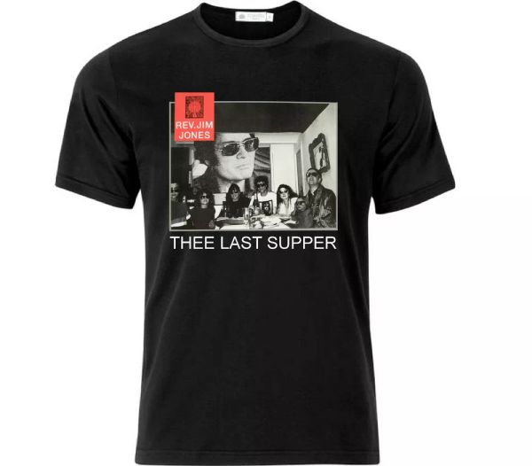 

Jim Jones Thee Last Supper Cult T Shirt Black, White;black