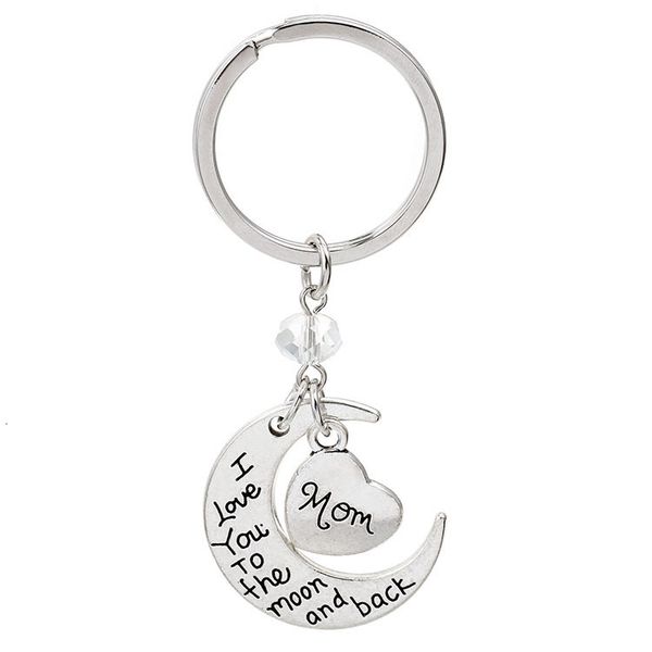 

key chain mom dad mother's day father's gift small alloy love, Silver