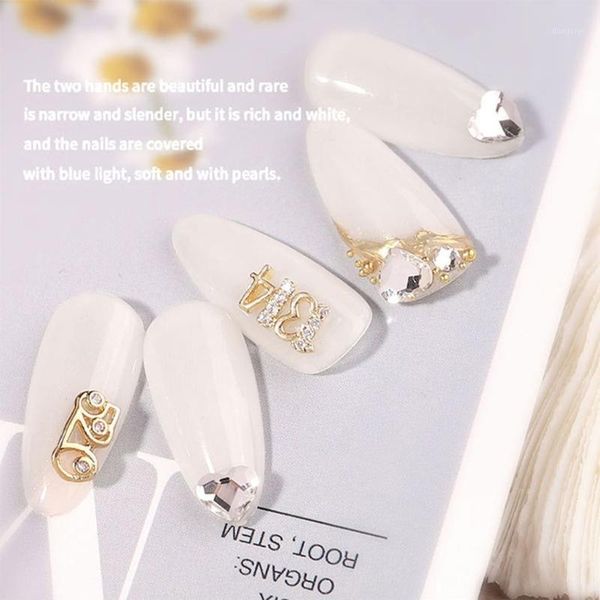 

nail art diamond 3d sequin crystal rhinestone valentine's day m4ya decorations1, Silver;gold