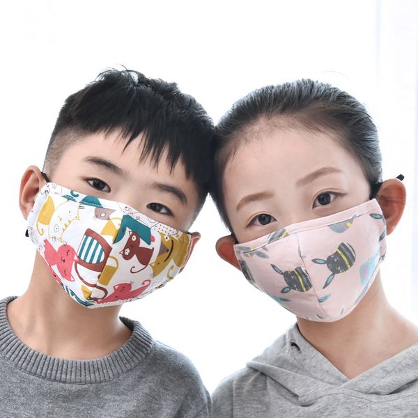 

masks pm2.5 anti haze pure cotton autumn and winter fashion cartoon animation girl boy dust proof warm breathable children's