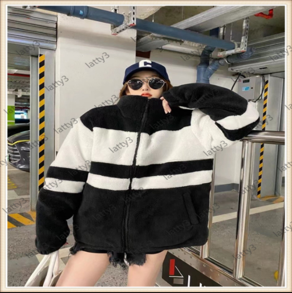 

women tech fleece jackets winter parka outdoor parkas lamb wool tech fleece sportwear luxurys designers printed letter jacket zipper, Black;brown