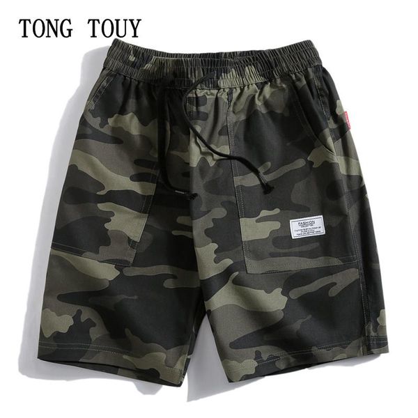 

summer beach shorts men's casual camouflage baggy cotton brand male camo short pants loose wear plus size 4xl 5xl swimwear