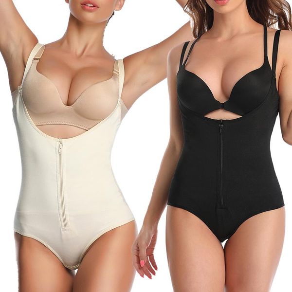 

women's shapers women slimming bodysuits shapewear tummy control body shaper spaghetti strap camisole leotards bodycon jumpsuit, Black;white