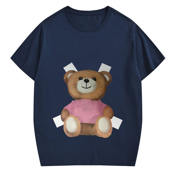 

2021ss summer men t-shirts cotton shirts solid color short sleeve tees slim breathable men's streetwear male us size s-xxl the bear cl, White;black