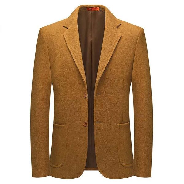 

men's wool & blends woolen cloth suit jacket casual plue size trench coat men autumn winter veste homme solid pocket business outwear m, Black