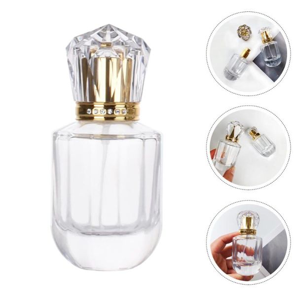 

storage bottles & jars 30ml spray bottle refillable crystal glass atomizer empty fine mist