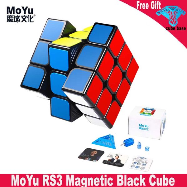 

moyu rs3m black magic cube 3x3 educational toys for children 3x3x3 cubing classroom rs3 m magnets speed cube