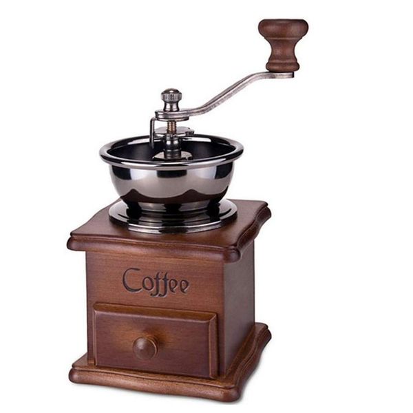 

manual coffee grinders solid wood grinder kitchen cereals nuts beans spices grains grinding machine multifunctional home coffe