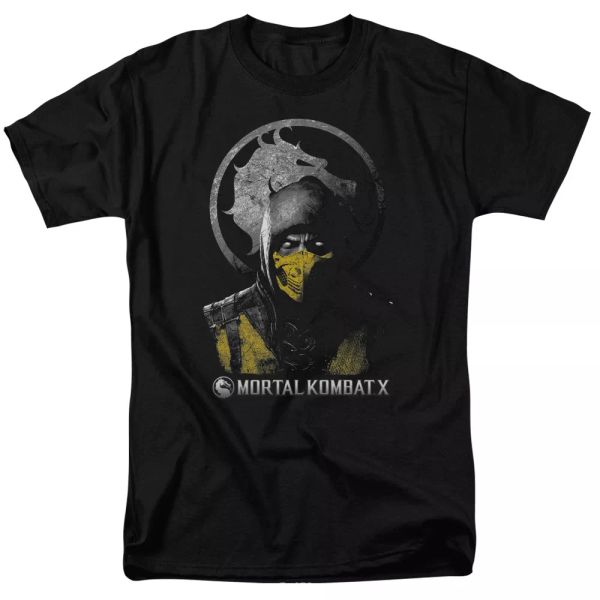 

Mortal Kombat X Scorpion Bust T-Shirt DC Comics Sizes S-3X NEW, White;black