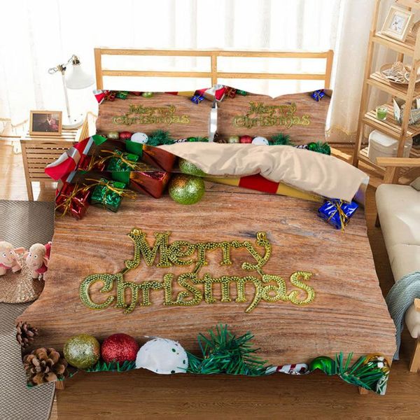 

bedding sets gift colorful ball christmas decoration image print factory customized sheets quilt cover pillowcase