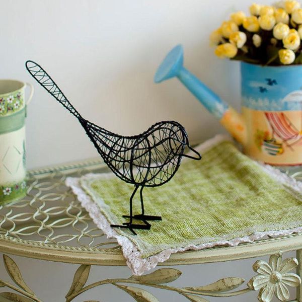 

white/black/blue metal wire iron bird craft model gift artificial decoration 23*6*20cm ornament home decor decorative objects & figurines