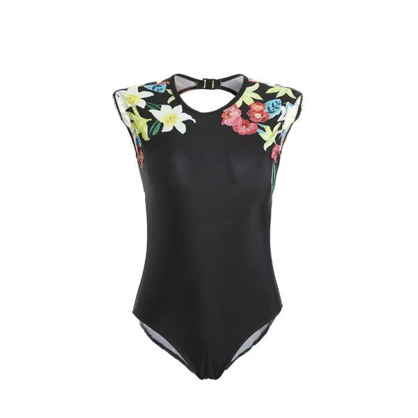 

summer flower swimwear women 2021 one piece swimsuit backless push up padded bra bikini monokini bathing suit plus size one-piece suits
