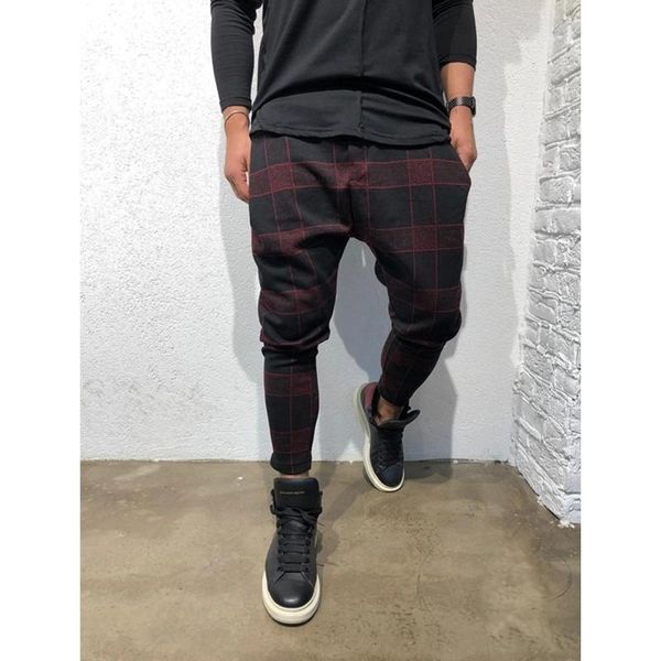 

men's pants selling product in 2021 summer square 3d digital printed casual gradient fashion sweatpants clothing, Black