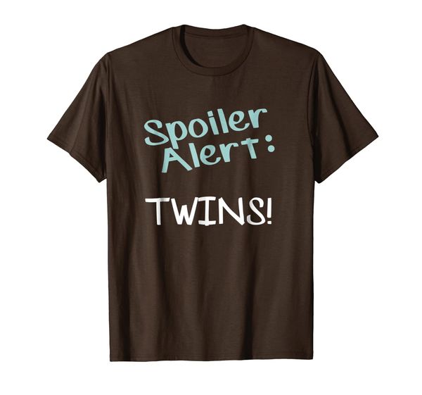 

spoiler alert: twins pregnant baby family tee, White;black