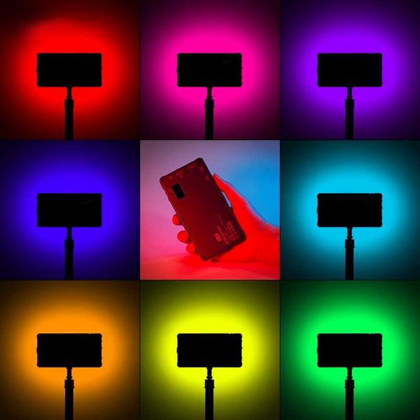 

camera video light full color fill lights for dslr phone shooting pography lighting lamp built-in battery panel flash heads
