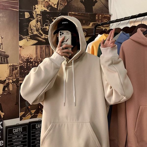 

thick oversized sleeve adjustment female korean winter clothes hoodie, Black