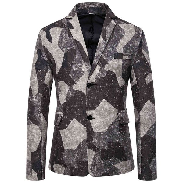 

fashion suits men's large casual national style printed coat, White;black