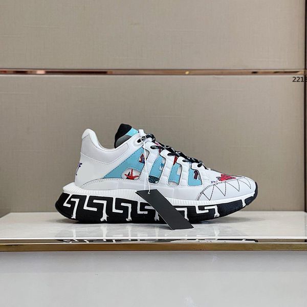 

2021ss luxury designer sneaker platform trainers suede shoes size 38-46 mens genuine leather fashion trend sneakers mixed color with origin, Black