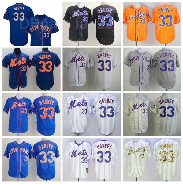 

retro men vintage 33 matt harvey baseball jersey retire stitched and sewn on team flexbase cool base blue white orange grey beige black colo, Blue;black
