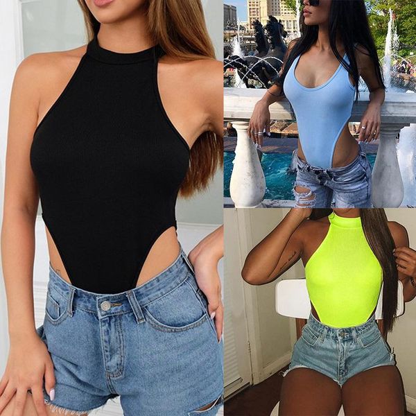 

women's jumpsuits & rompers straps plain skinny sleeveless bodysuits black bodysuit women autumn stretchy minimalist, Black;white