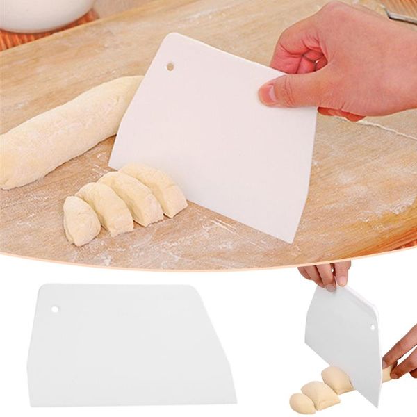 

baking & pastry tools 1pc dough cutter cake cream spatula multiduty white safe bakeware ladder shaped oil scrapers cutting