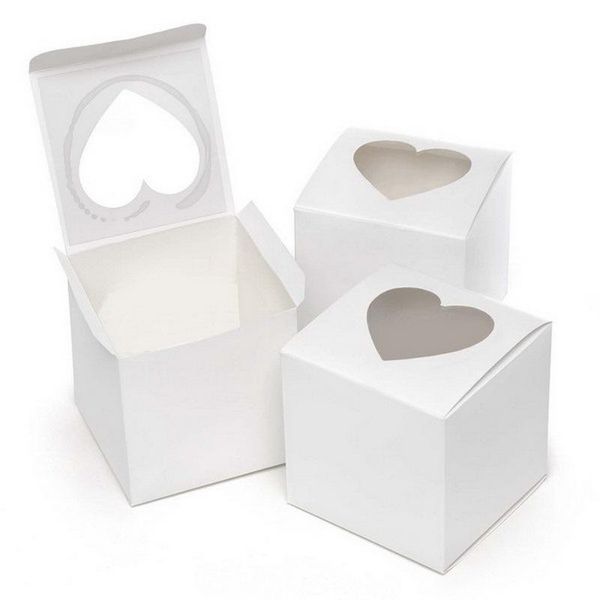 

gift wrap white peach heart box mini cake bag wedding birthday party candy package happy decor kids boys girl