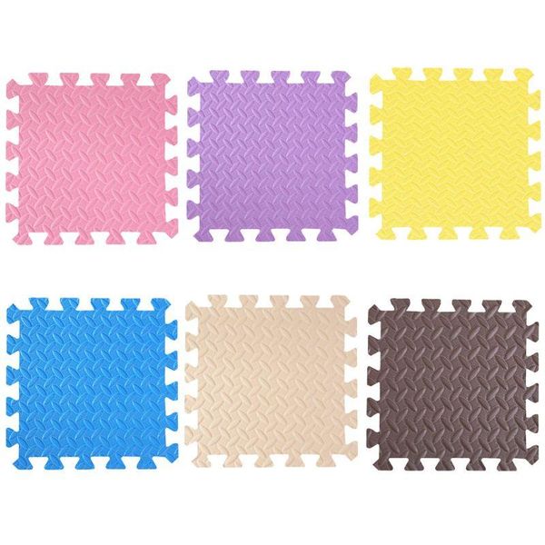 

4pcs eva interlocking exercise foam floor mats with border for gym yoga fitness xxuf