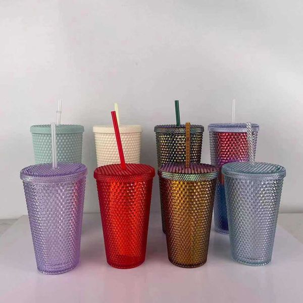 

16oz personalized starbucks mugs iridescent bling rainbow unicorn studded cold cup tumbler coffee mug with straw73vb