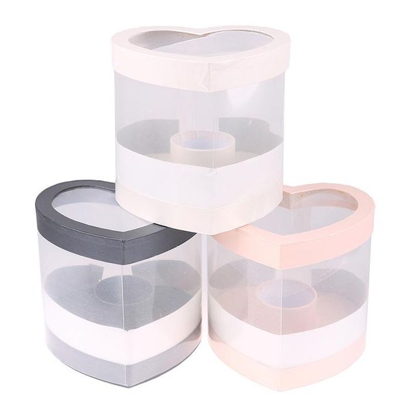 

flower boxes heart shape floral packaging transparent gift box wedding decor for valentines day christmas gifts wrap