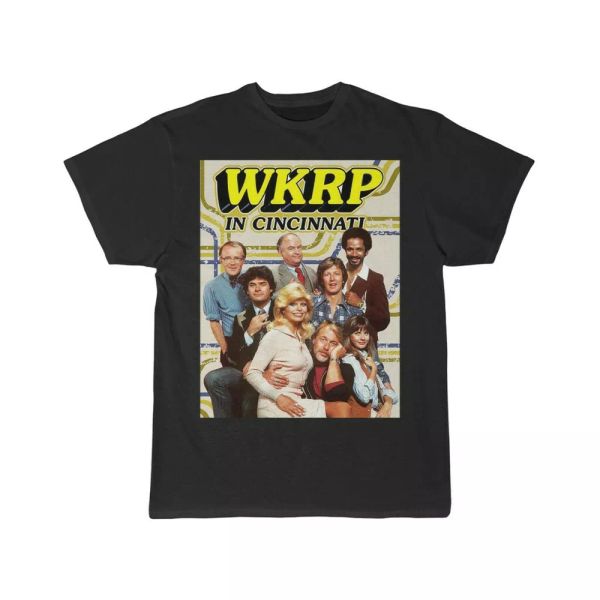 

wkrp in cincinnati men's short sleeve t shirt, White;black